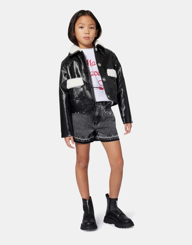 Marc Jacobs - Lipstick Logo Script T-Shirt - Kids-Teens