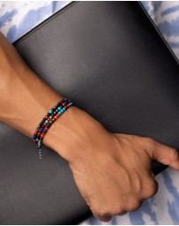 Nialaya Jewellery - The Mykonos Collection - Multi Stone Beaded Bracelets