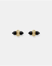 THOMAS SABO - Crystal Ear Studs with Onyx Gold