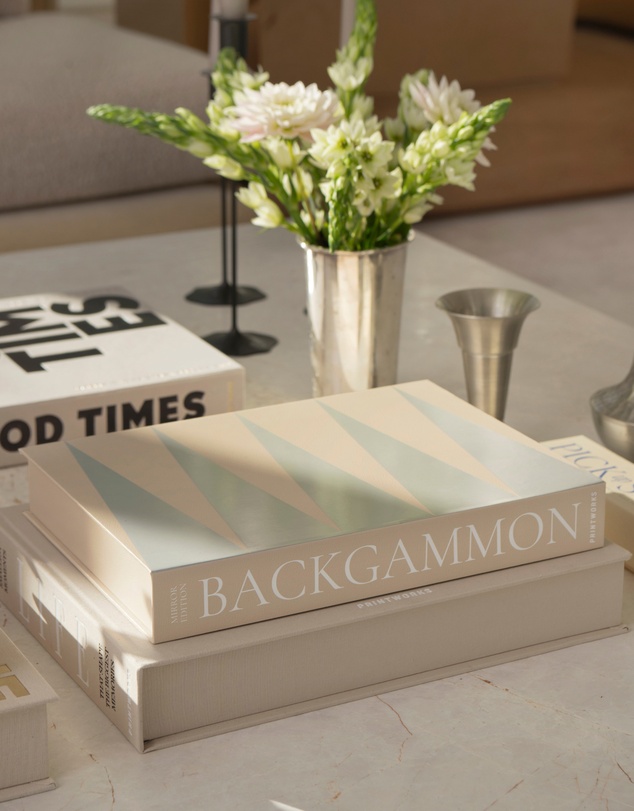 Printworks - Printworks Classic Art Of Backgammon Mirror-Beige Clear