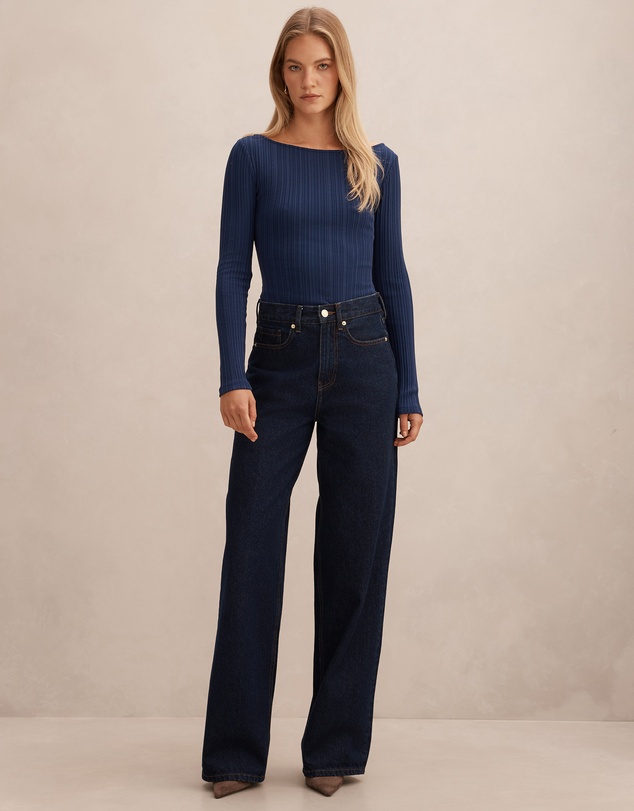 Forever New - Minka Ribbed Boat Neck Top