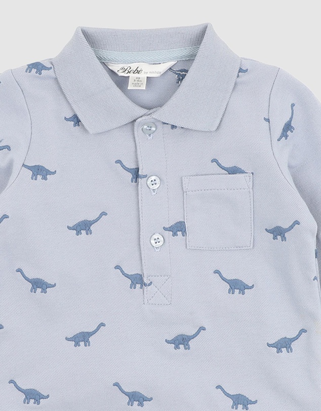 Bebe by Minihaha - Isaac Embroidered Dino Polo - Babies