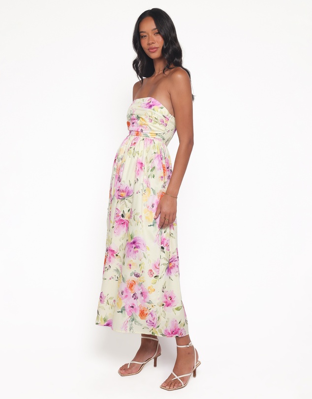 Petal & Pup - Kayt Strapless Dress - Yellow Petunia