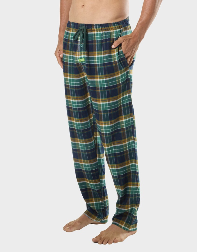 Mitch Dowd - Mens Paddy Plaid Bamboo Pyjama Pants - Green