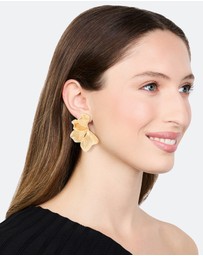 Lovisa - Gold Plated Organic Petal Stud Earrings