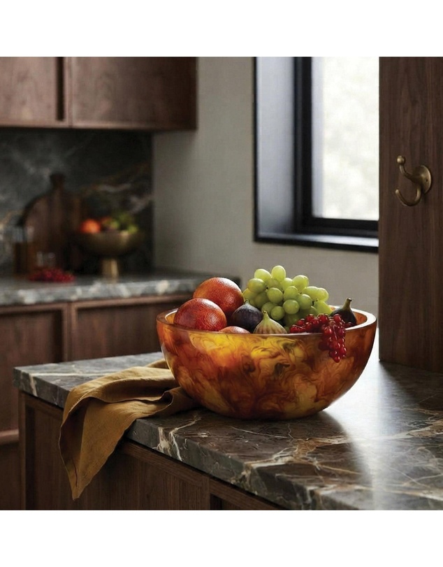 Urban Attitude - Urban Attitude INDI Medium Bowl Height 12cm, Width 26cm, Length 26cm - Burnt Amber