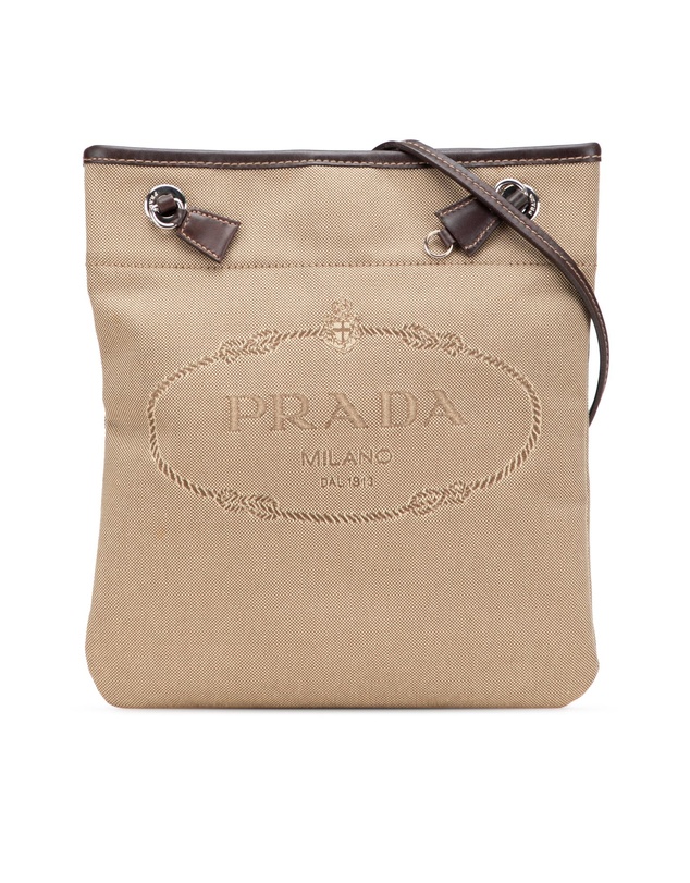 Pre-Loved by Azura Reborn - Pre-Loved prada Textured Shoulder Bag with Strap and Embellished Detail