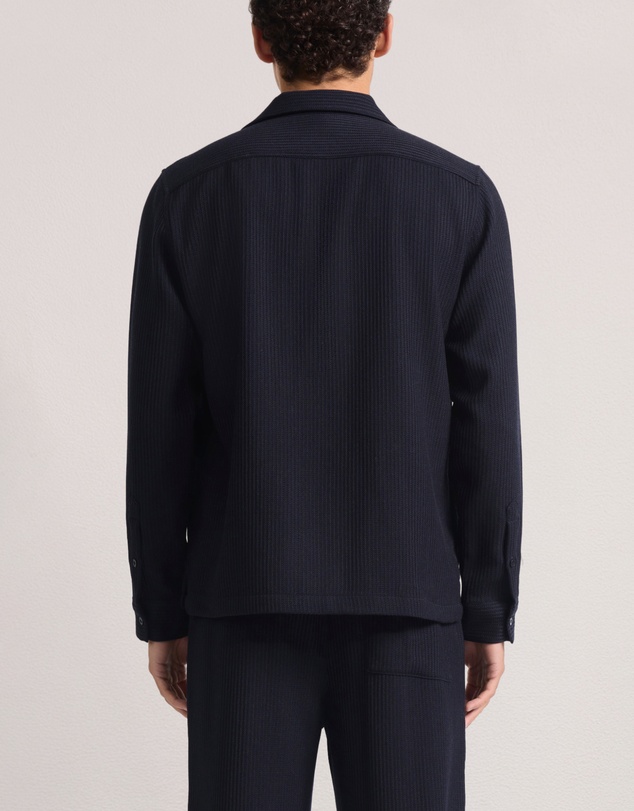 Frescobol Carioca - Safra Wool Knitted Camp Collar LS Shirt