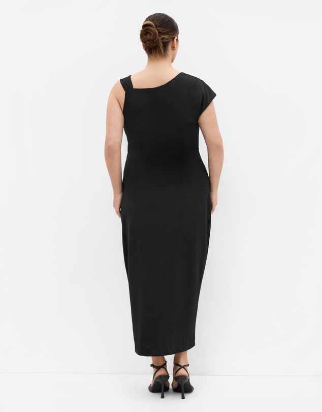 City Chic - Plus size Vivi Ruched Maxi Dress - black