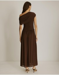 Atmos&Here - Winnie Off Shoulder Mesh Maxi Dress