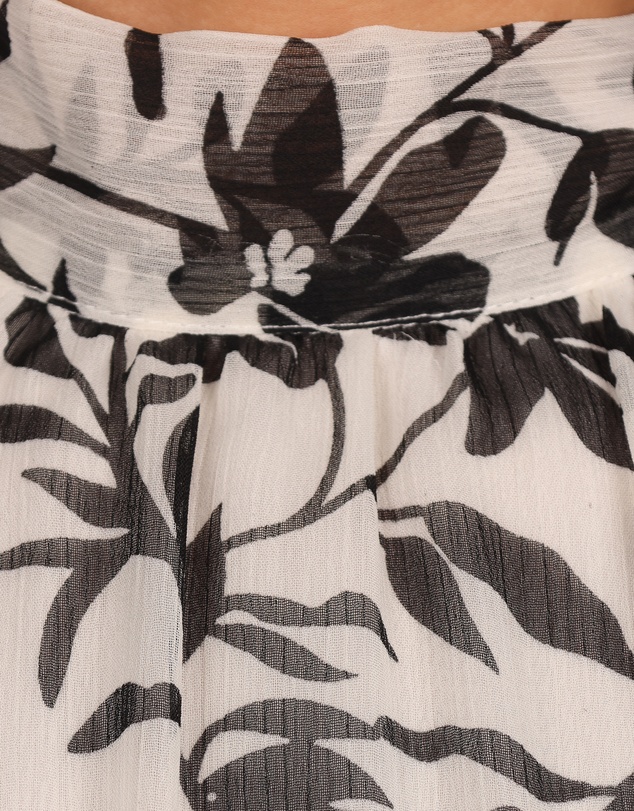 Petal & Pup - Senna Top - White Black Floral