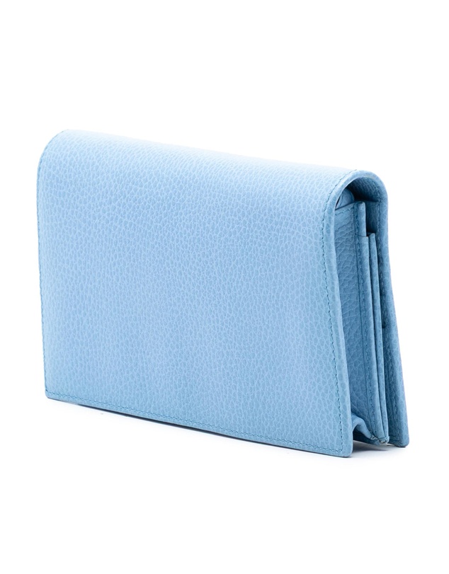 Pre-Loved by Azura Reborn - Pre-Loved Dollar Calfskin Swing Wallet On Strap