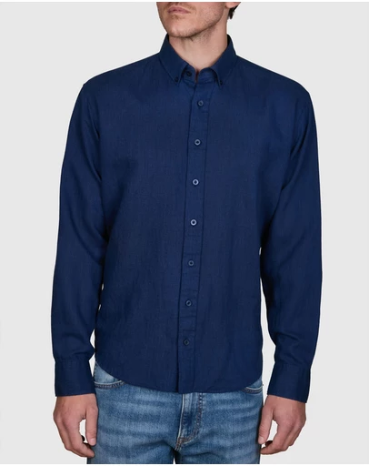 Abelard - Two-Tone Linen Classic Fit Shirt