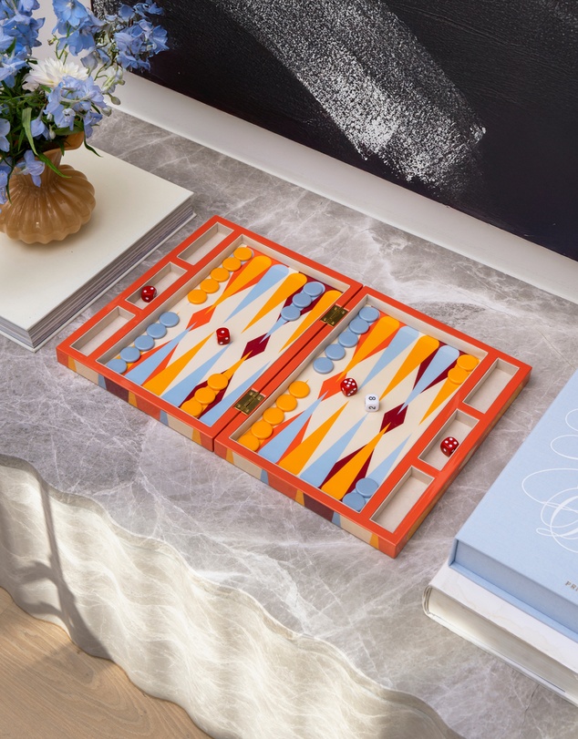 Printworks - Printworks Lacquered Backgammon-Red
