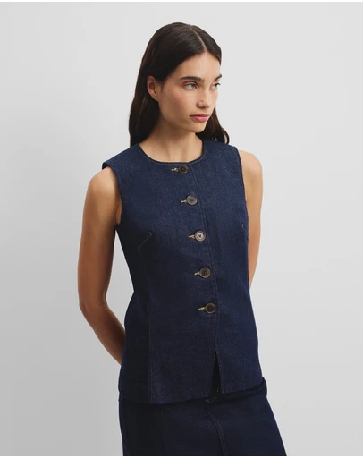 Country Road - Denim Sleeveless Top