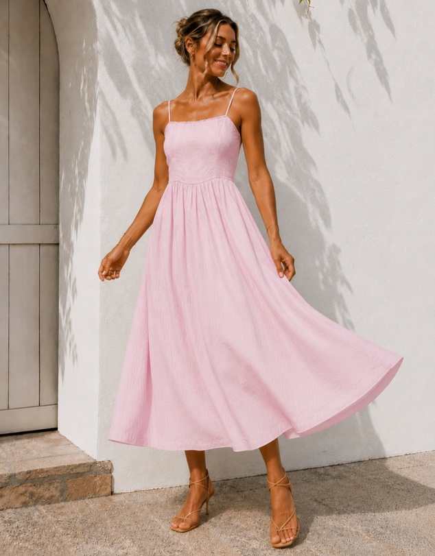 Esther & Co - Janiella Dress - Pastel Pink