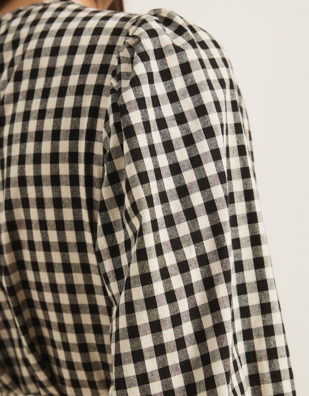 Atmos&Here - Hana Gingham Mini Dress With Tie Waist