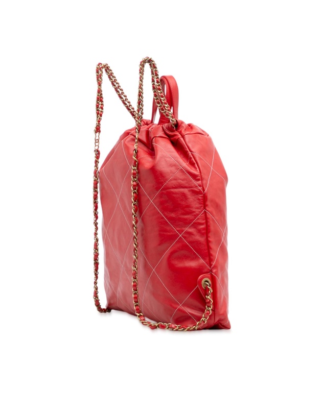 Pre-Loved by Azura Reborn - Pre-Loved Large Shiny Quilted Calfskin 22 Backpack