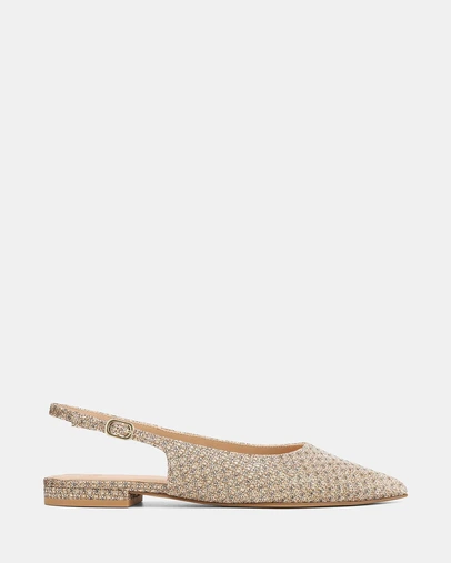 Wittner - Mary Dress Flats Metallic Textile