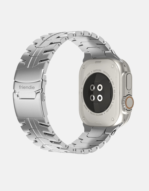 Friendie - Stainless Steel Link Bracelet Band (Ultra Style) - Darwin Ultra - Apple Watch Compatible