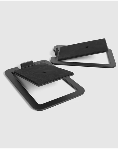 iWorld - Kanto S4 Angled Desktop Speaker Stands for Midsize Speakers - Pair, Black