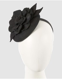 Max Alexander - Felt Black Winter Pillbox Fascinator