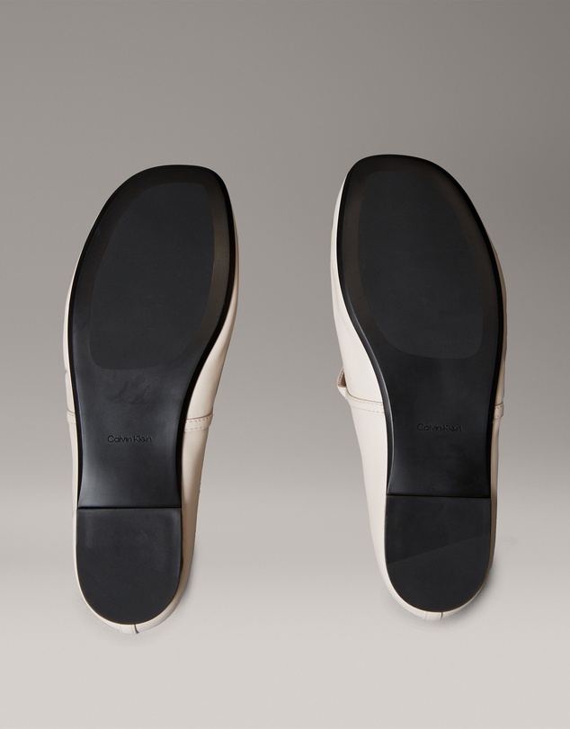 Calvin Klein - Leather Square Toe Ballerinas