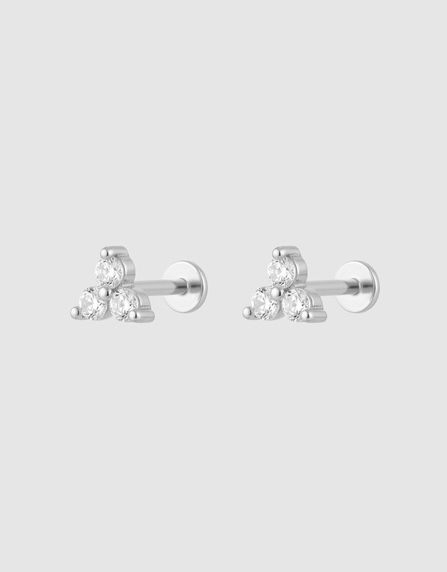 HOUSE OF SLANI - Silver Lou Flatback Ear Piercing