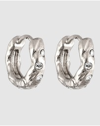 Elli Jewelry - Earrings Hoops Crystal 925 Sterling Silver