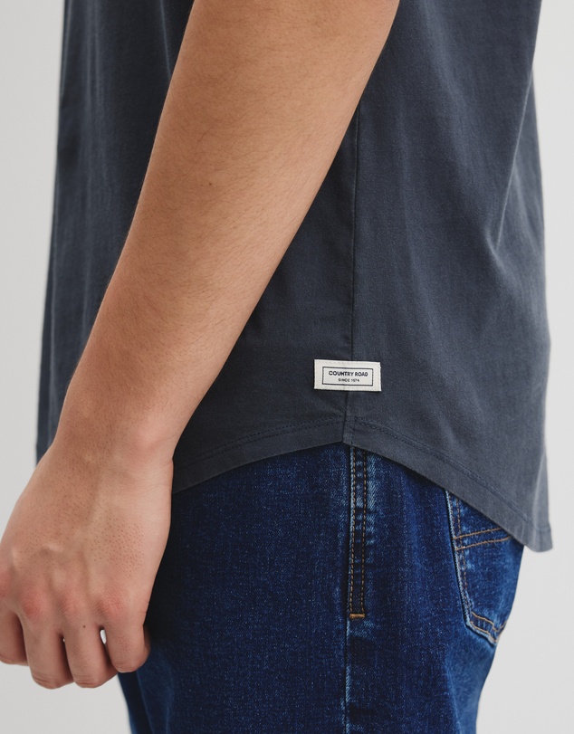 Country Road - Australian Cotton Longline Garment Dye T-shirt