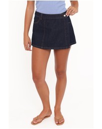 Petal & Pup - Evanna Denim Skort - Dark Wash
