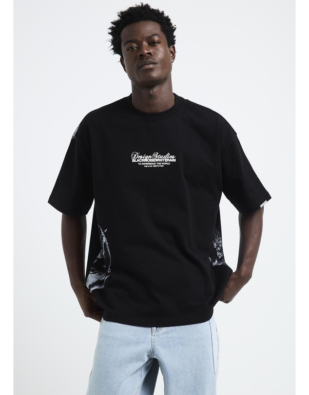 Black Noise White Rain - Float T-Shirt