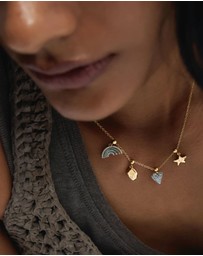 PDPAOLA - Rainbow Charm Necklace
