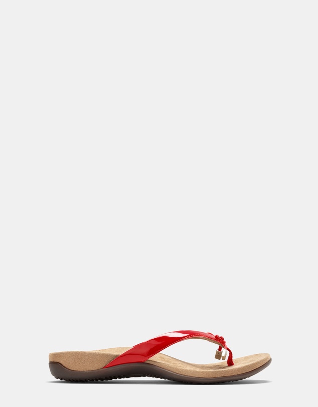 Vionic - Bella Toe Post Sandal - Red Patent