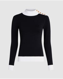 Karl Lagerfeld - Button Detail Neck Knitwear