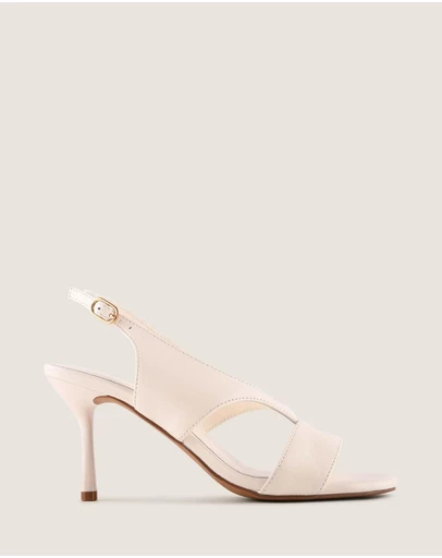 Shelly Shen - BRONTE HIGH SANDALS WHITE LEATHER