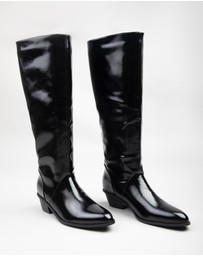 RAID - Reeona western knee boots in black