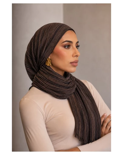 Mod Squad - Rayon Wave Hijab - Chocolate