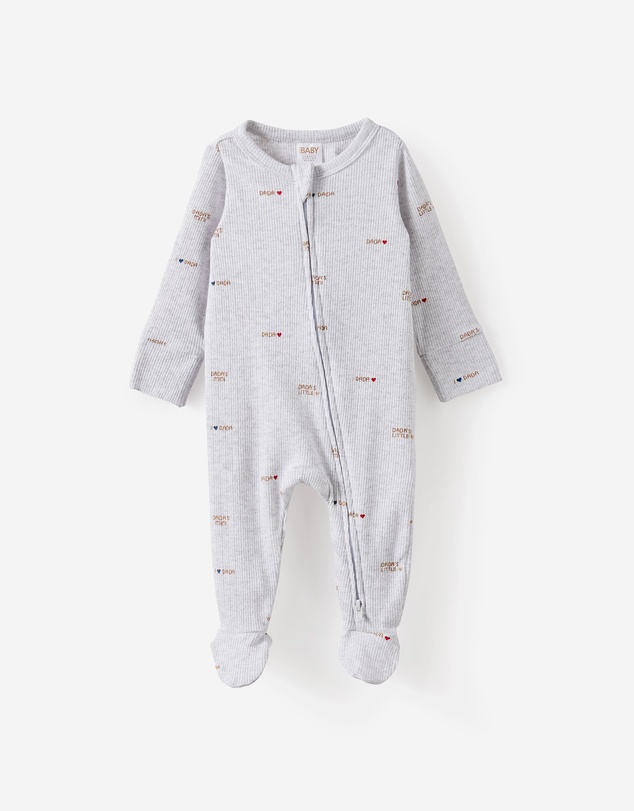 Cotton On Kids - Littlie Organic Long Sleeve Zip Romper