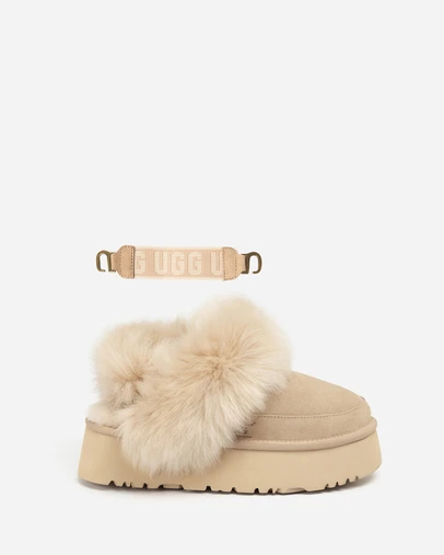 Ozwear Connection Uggs - UGG Daniela Premium Platform Slipper (Elastic Logo & Wool Strap – Detachable)