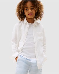 Tommy Hilfiger - Regular Fit Linen Blend Shirt - Teens