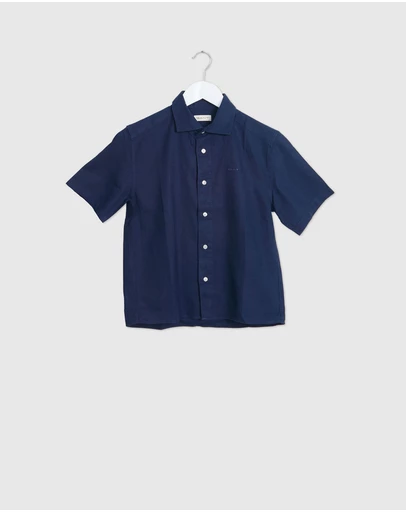 Gant - Teens Cotton Linen Short Sleeved Shirt