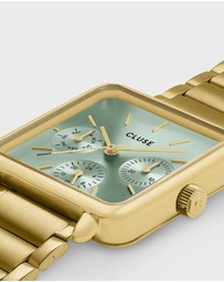 Cluse - La Tetragone Multifunction Sage Green/Gold Link