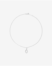 Michael Hill - Cubic Zirconia Interlaced Oval Pendant Necklace in Sterling Silver
