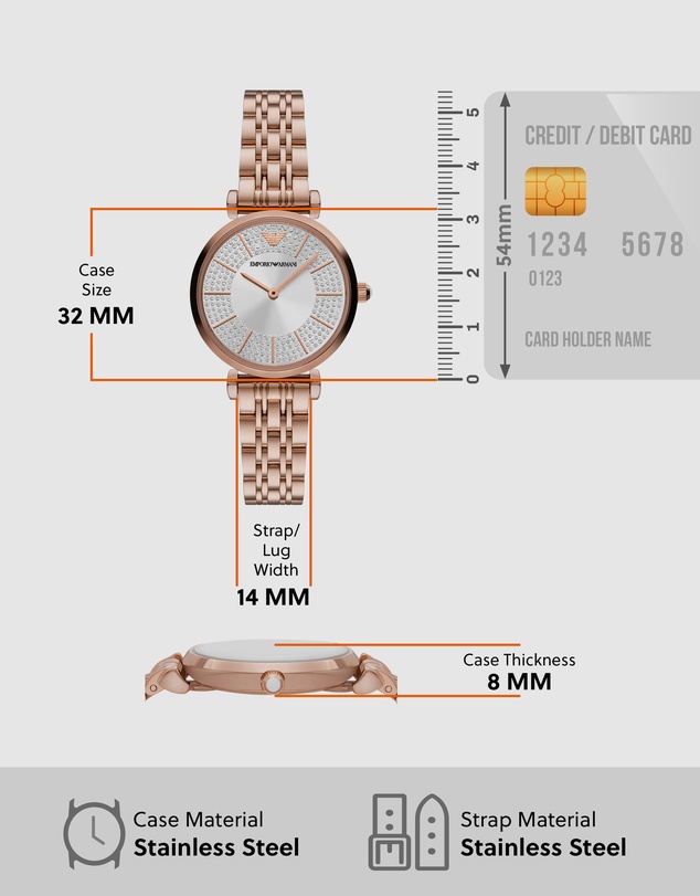Emporio Armani - Emporio Armani Rose Gold Watch AR11446