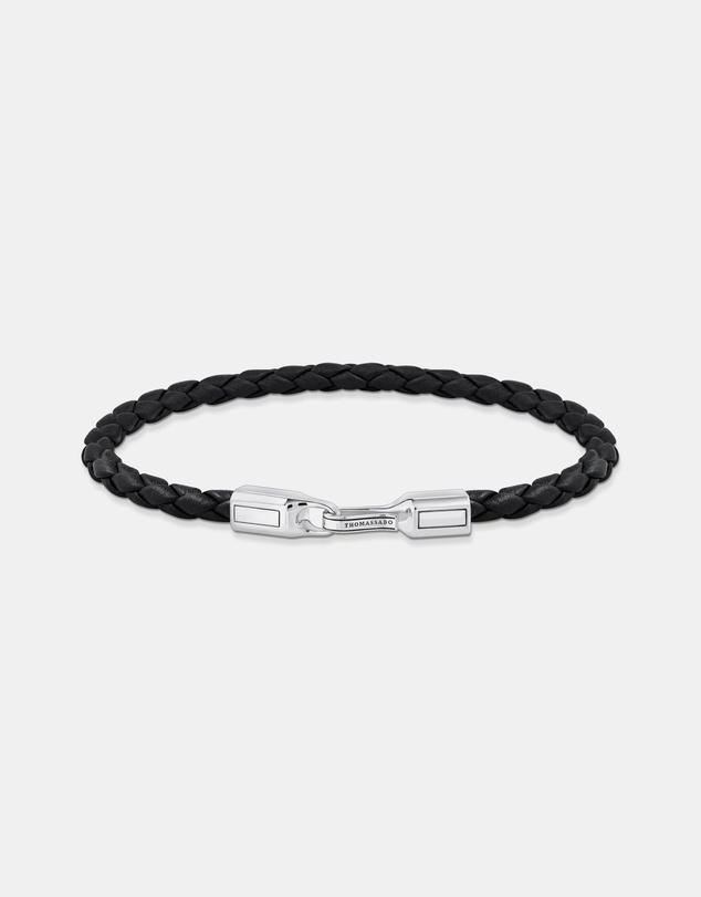 THOMAS SABO - Bracelet with Braided, Black Leather