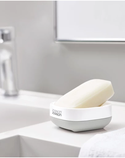 Joseph Joseph - Slim™ Compact Soap Dish - Grey/White