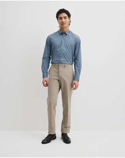Country Road - Slim Fit Cotton Leaf Print Shirt