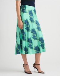 David Lawrence - Cara Satin Midi Skirt