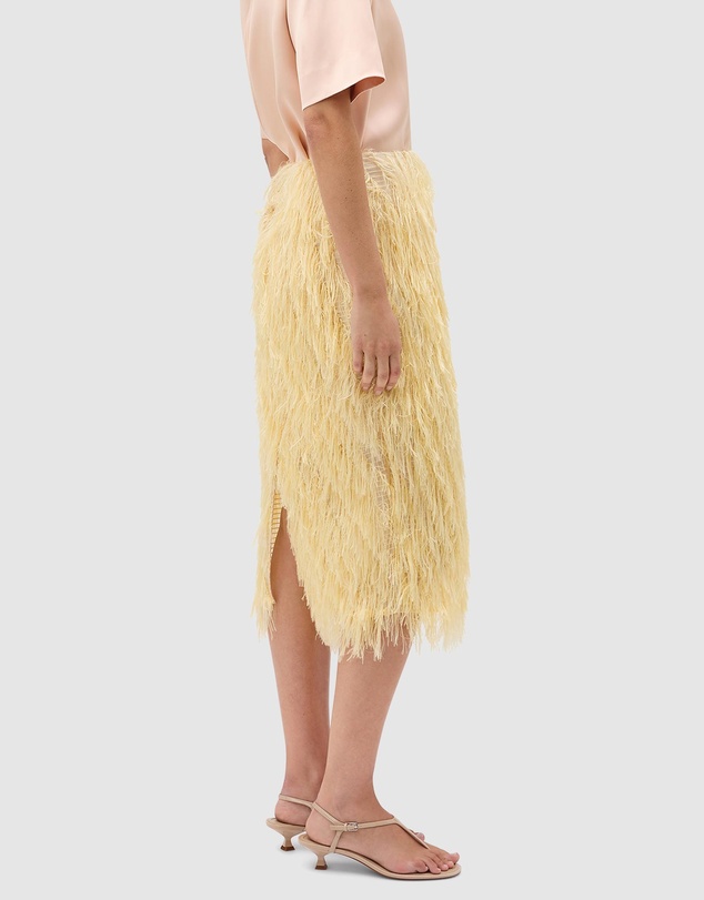 Oroton - Feather Jacquard Skirt